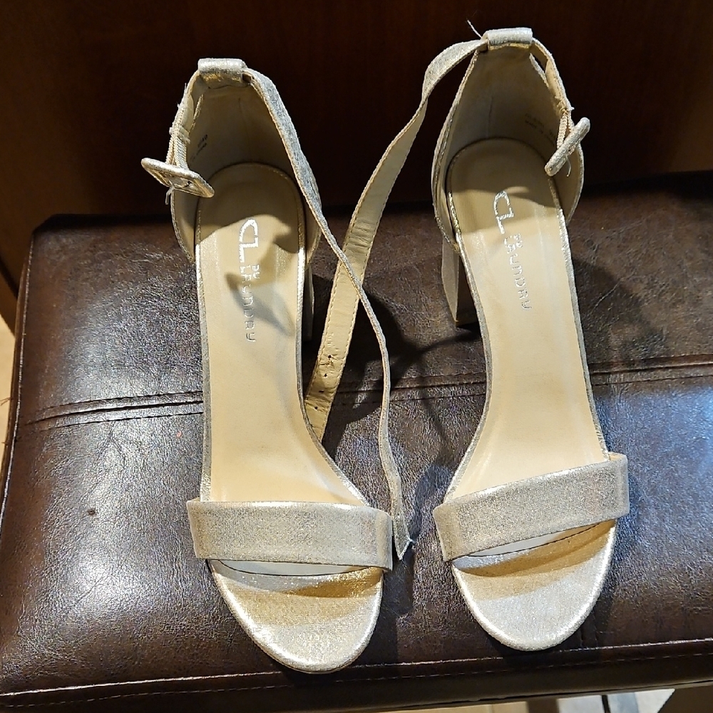 Elegant Cream Ankle Strap Heels